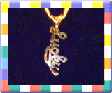 Alphabet example/Lucky-pendant for a pet.
