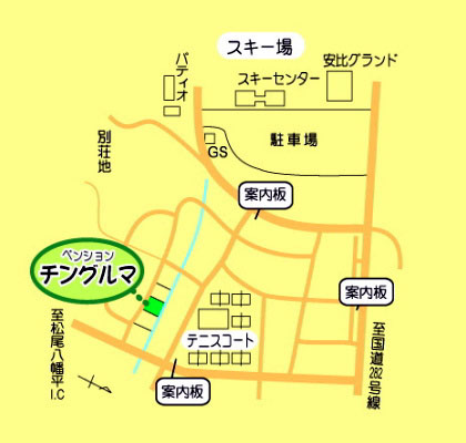 ペンション村の地図